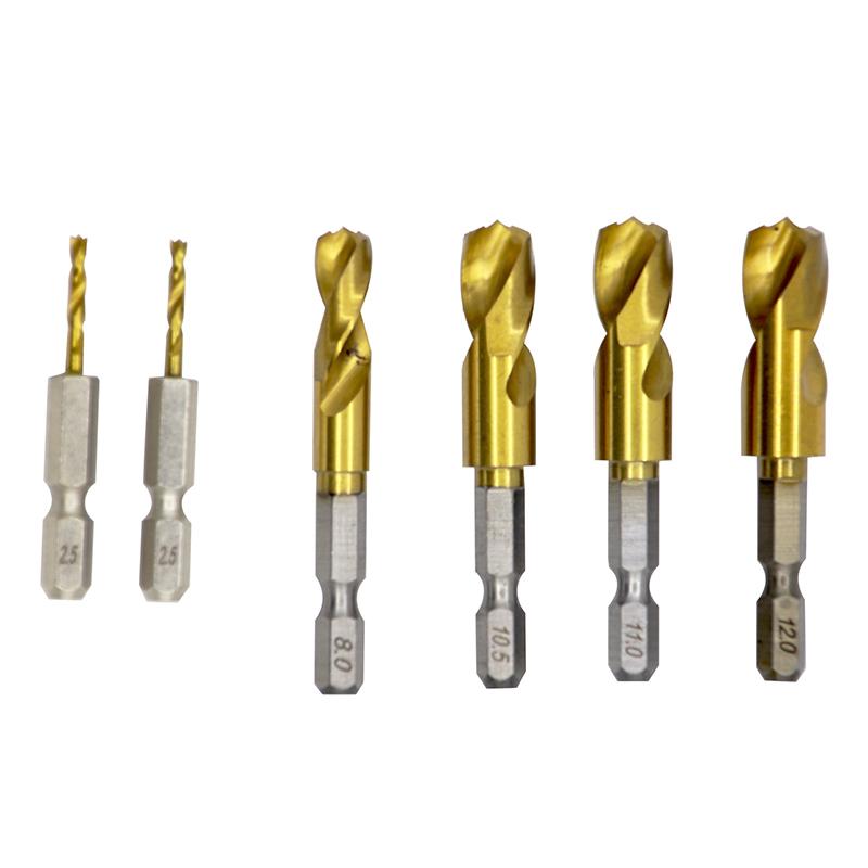 High Hardness 2-10Mm Twist Drill Bit Hex Shank Ultra-Short Hole Opener Stainless Steel Special Drill Wood Metal