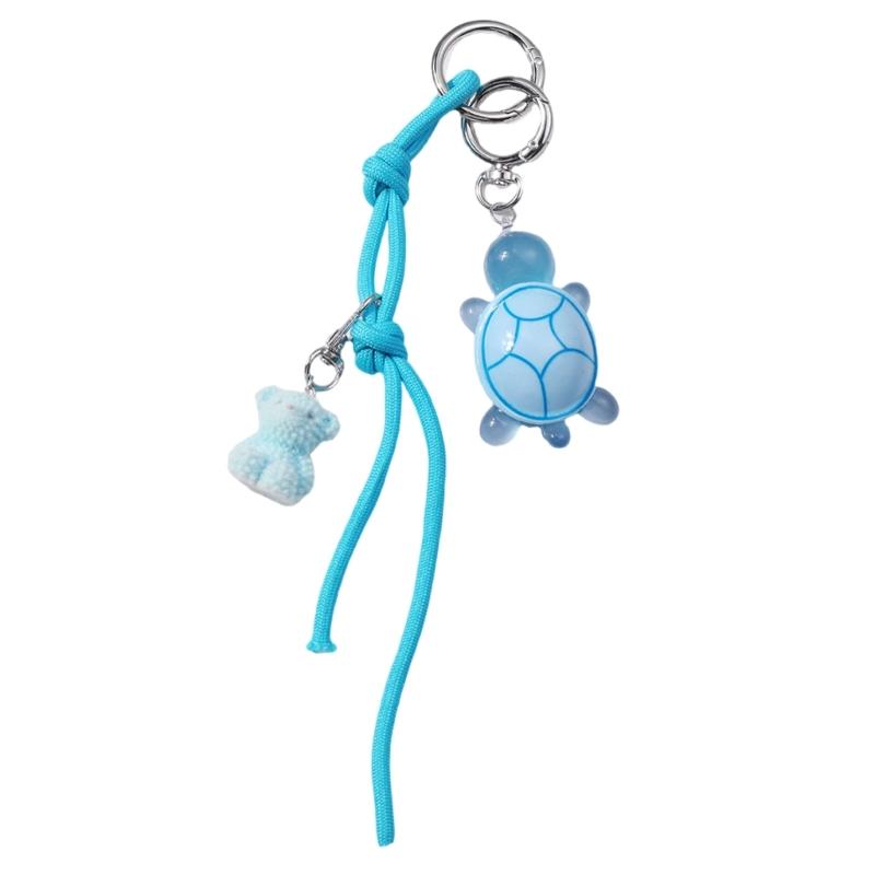 Cute Travel Turtle Keychain Lovely Ocean Sea Animals Key Ring For Women Men Friendship Gift Backpack Hangings Handmade Jewelry
