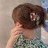 Cute Little Bear Pink Cat Hair Clips Hollowed-out Metal Girls' High School Ponytail Clips Cherry Headwear Hair Accessory Clips
