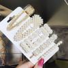 Pearl Hair Clip For Women Korean 3/4pcs Geometric Hairpins Set Hair Berrettes Girl Hairgrip Side Clip Hair Accessories