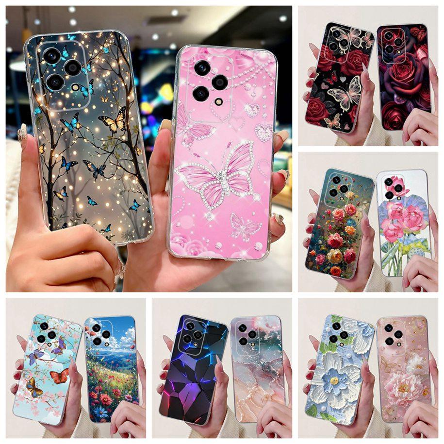 For Honor 200 Lite Case LLY-NX1 Cover Fashion Butterfly Silicone Protector Phone Case For Honor 200 Pro Honor200 Pro Soft Covers