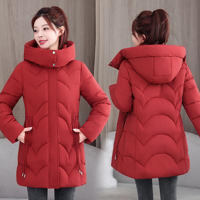 Abrigo acolchado de algodón grueso y térmico con capucha y manga larga para mujer, invierno nuevo, holgado, pequeño