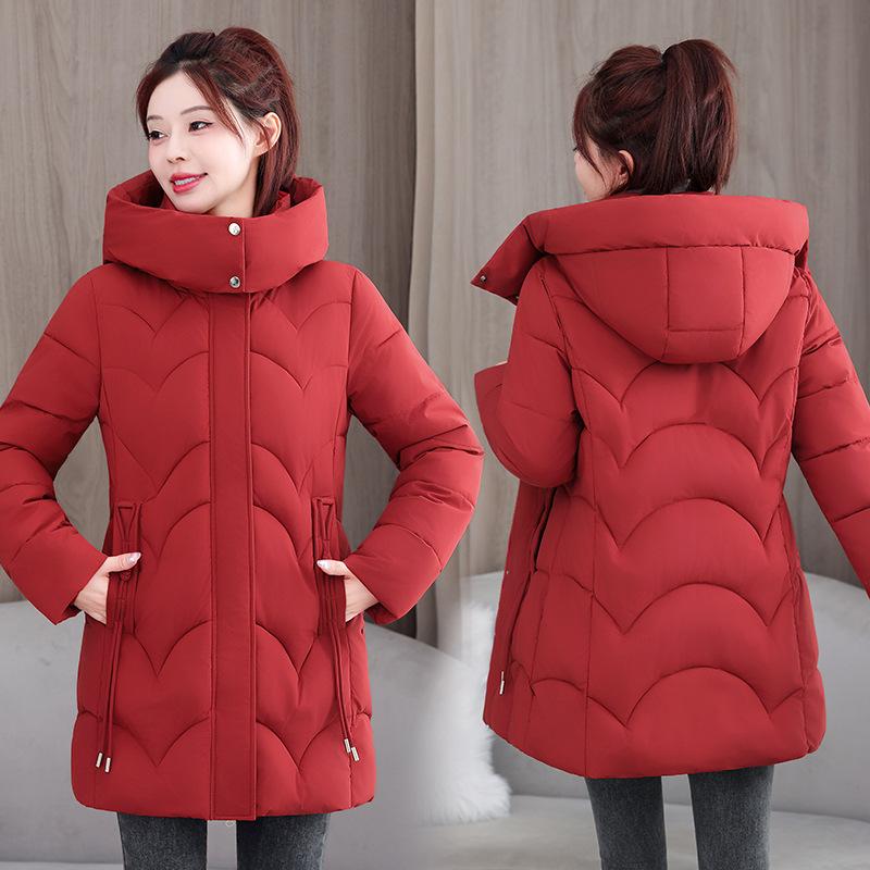 Winter Women's Long Fashionable Slim Warm Simple Versatile Coat