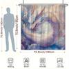 Lavender Dragon Shower Curtain - Fantasy Design, Flowing Scales & Mystical Sky, Polyester, 12 Hooks, 70.8X70.8 Inches, Washable