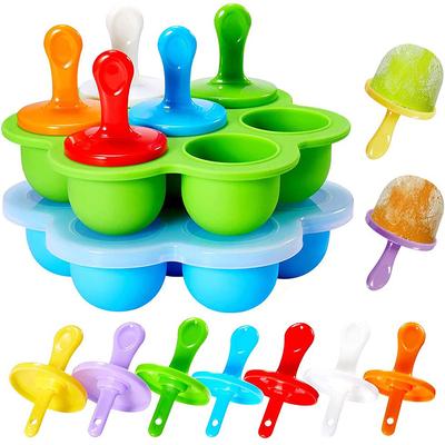 7 děr Forma na zmrzlinové kuličky Popsicles Formičky DIY Silikonová forma na zmrzlinu Dětský Ovocný koktejl Domácí Kuchyňské Doplňky Nástroj