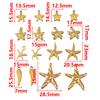 5pcs Stainless Steel Summer Starfish Sea Star Charms for DIY Earring Jewelry Materials Making Pendants Supplies Crafts Wholesale