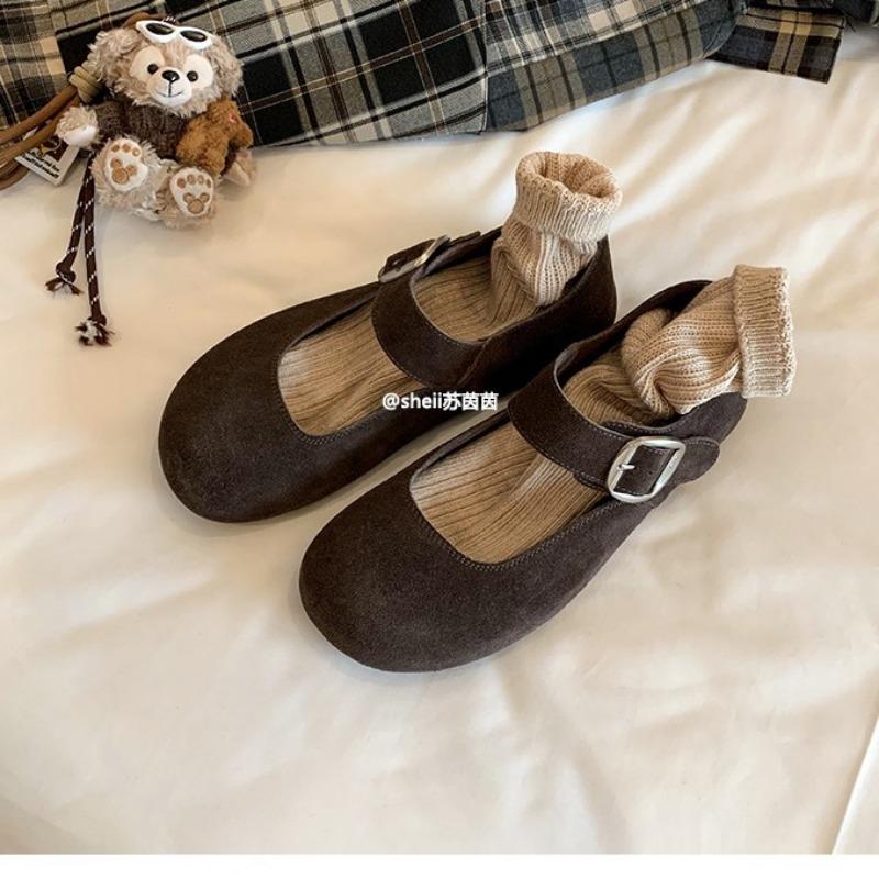 [] Puff Soft Bread~ Big Round Head Casual Platform Mary Jane Single Shoes Women