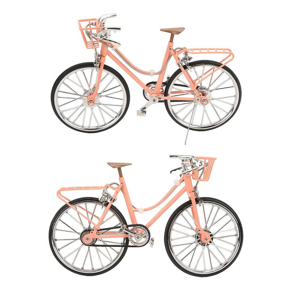 Bike Model Pink Simulated Design Detachable 110 Scale Mini Bike Ornament Toy for Shelf Desktop