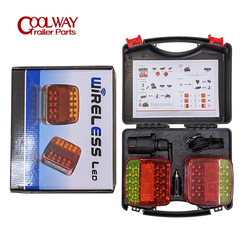 Wireless LED Trailer Truck Rear Tail Light Magnetic Signal Warning Brake Light Lamp For Caravan RV Camper Lorry Truck
