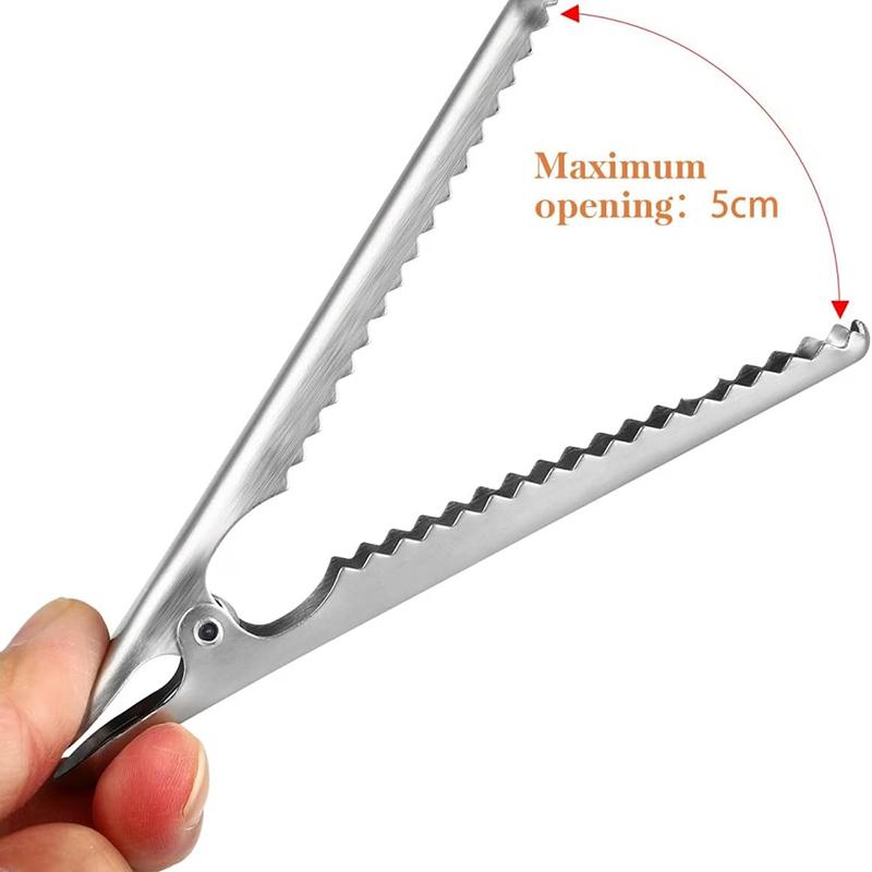 3/6/12Pcs Stainless Steel Clips, Multi-Purpose Food Storage Bag Clips, Reusable Kitchen Alligator Clip Office Binding