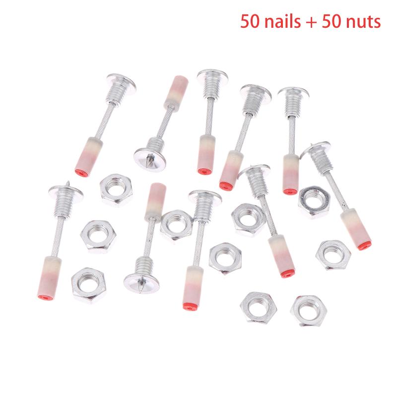 1Set M8 Screw Nut Nails For Nail Guns Multi-Purpose Nail Kits Nail Gun Manual Steel Concrete Nails Manual Steel Nail