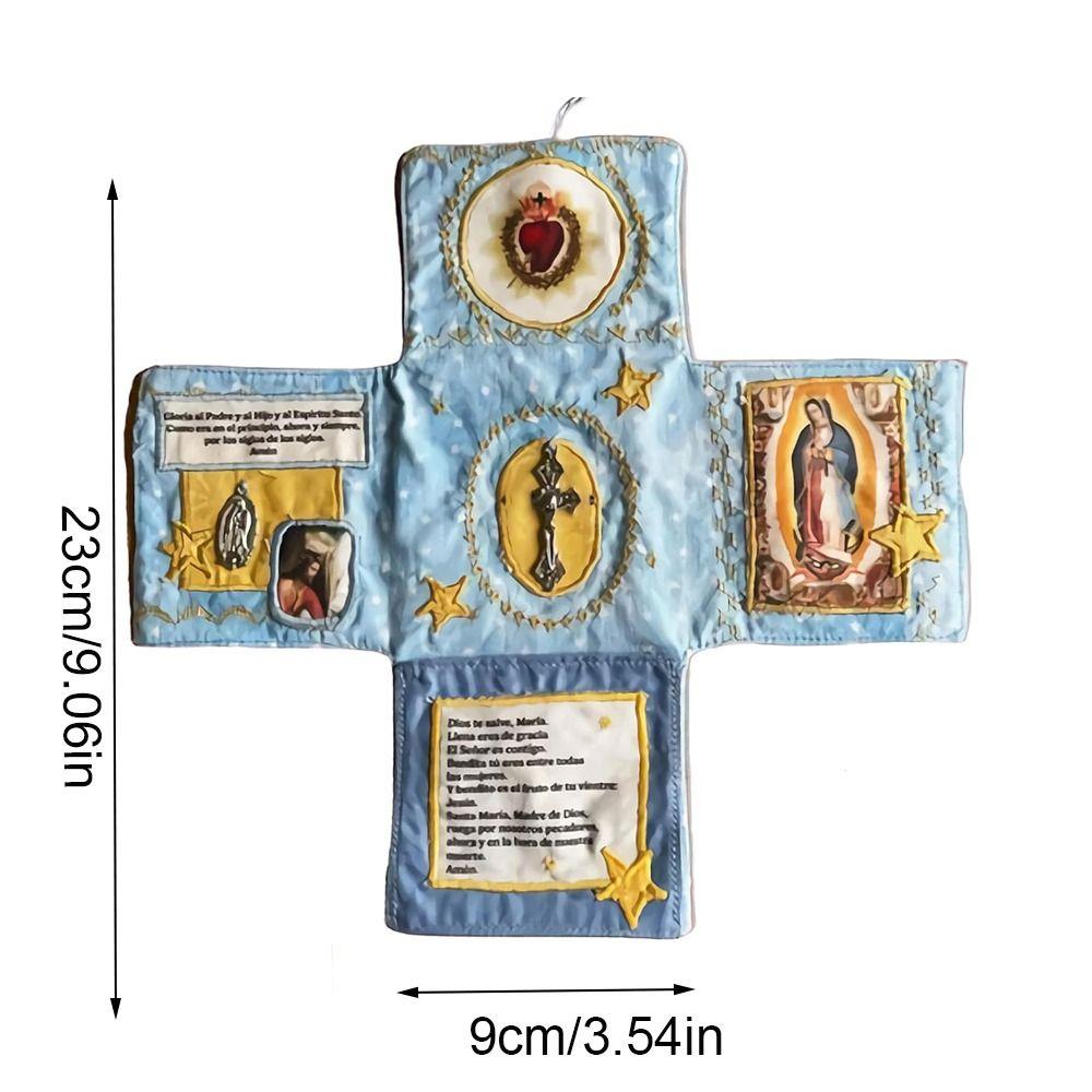 Cross Included Inside Cross-Shaped Fabric Pouch Sewing Pocket Devotional  for Sewing and Quilting