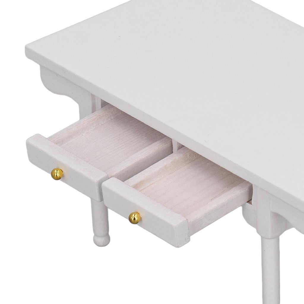 1: 12   Desk Wooden Modern  Ature Table   Writing Desk Toy Furniture Decoration