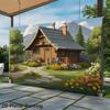 2D plane 1 cottage in the countryside suitable for living room as a venue for young people's rooms yard decoration