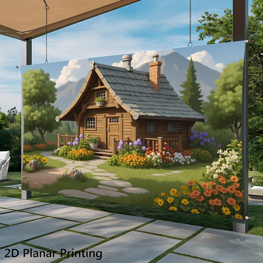 2D plane 1 cottage in the countryside suitable for living room as a venue for young people's rooms yard decoration