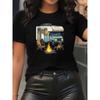 Women Printed T-shirt Unique Clothes T-Shirt Short Sleeve for Outdoor Camping