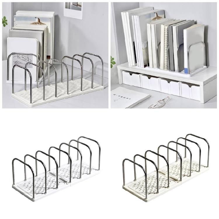 Desktop File Sorter Organizers 6 Section Bookend Space Saving Book Organizers Magazine Stand for Book Magazine Album