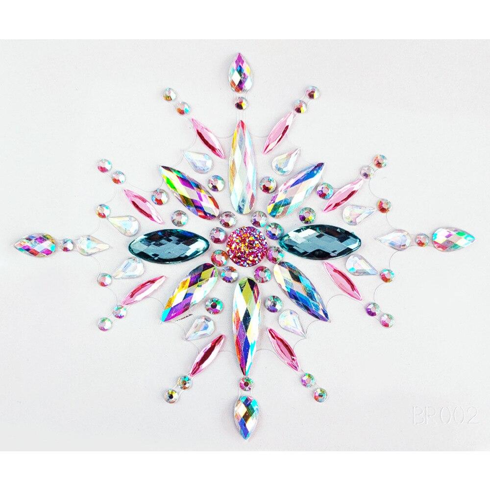 

3D хрустальные драгоценности на груди, временная татуировка, наклейка со стразами, флэш-тату, клей для лица, драгоценный камень, краска для тела, наклейка для вечеринки