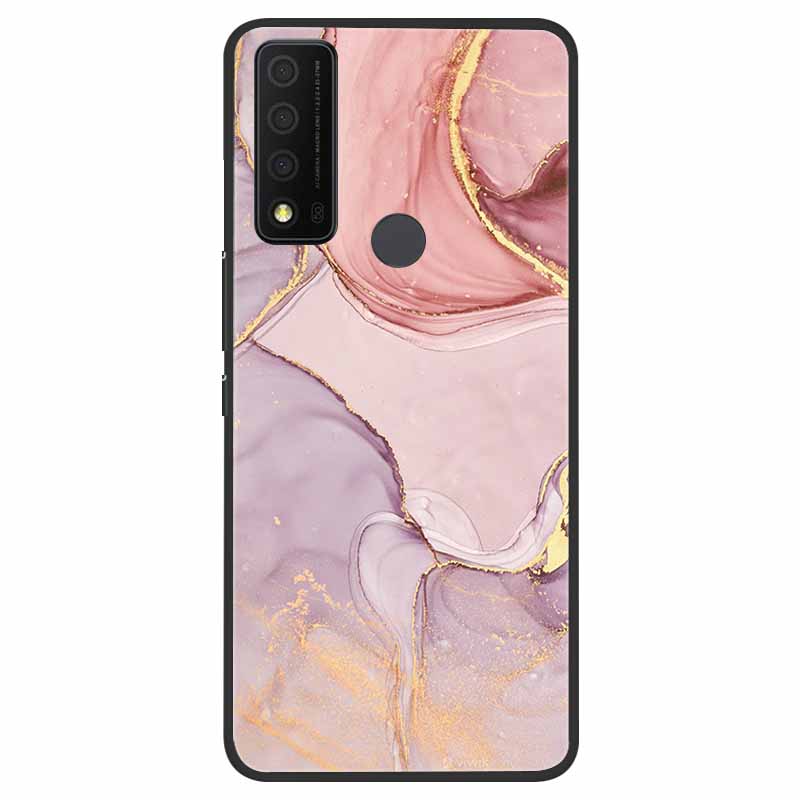 For TCL 30 XE 5G Case Marble Cat Soft Silicone Back Case for TCL 30 XL 30V 5G Phone Cover TCL30 XE T767W 30XE 5G Coque Funda Bag