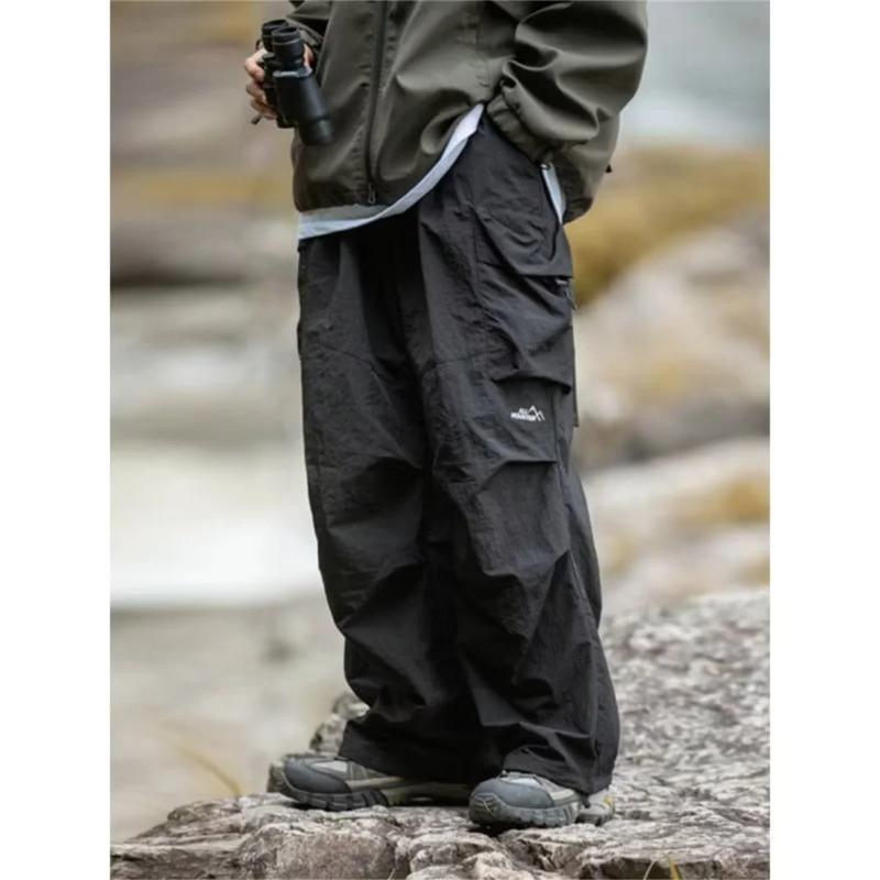 Men's Spring  Autumn Waterproof Hip Hop Mountaineering Pants Casual Harajuku Work Pants Black Cargo Outwear Pant