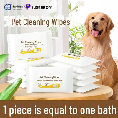 Lingettes Humides Déodorantes pour Animaux: Lot de 10 pour Chats et Chiens - Nettoyage Portable pour les Pattes et l'Arrière-Train
