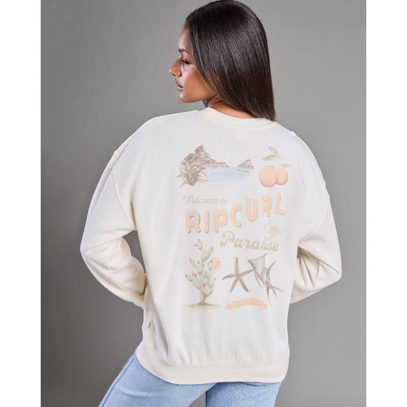 

Australian Fashion Brand Rip * Cur * L Retro Distressed Print Pullover Long sleeve Hoodie Light beige XXL