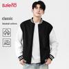 Baleno Men's Solid Knit Baseball Jacket
