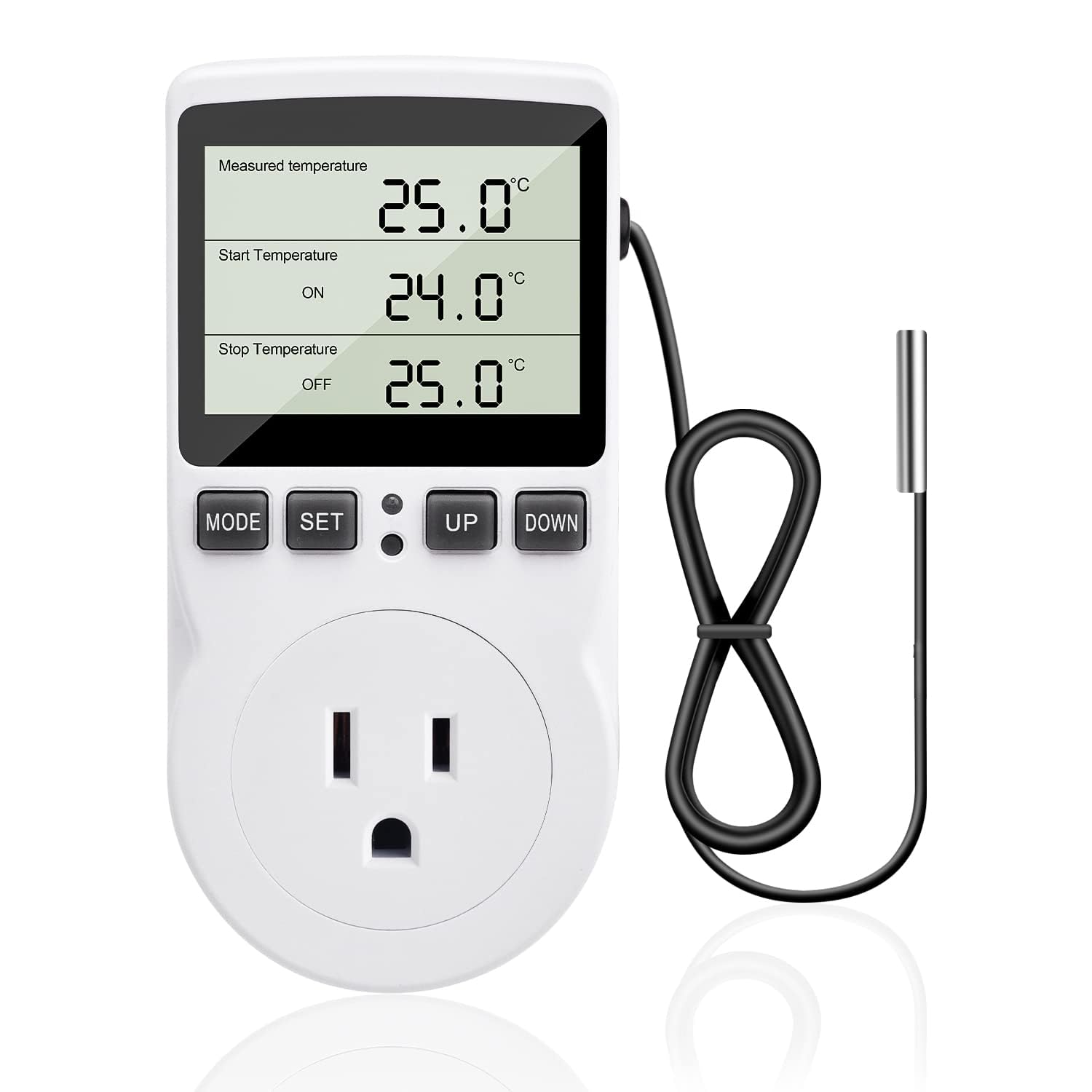 

Цифровой программируемый термостат DiyStudio для аквариума Цифровой переключатель контроля температуры с обратным отсчетом для рептилий Температура семян и впуска