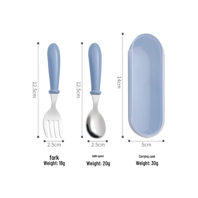 

304 Stainless Steel Cartoon Spoon & Fork Set for Children - Baby Feeding Gift Cutlery