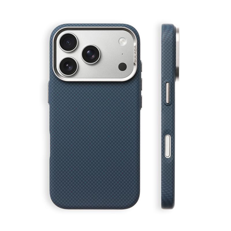 

For Magsafe Magnetic Trendy Grids Pattern Hard Armor Case for iPhone 17 17Pro 16Pro 17Pro Max Metal Lens Frame Matte Hard Cover For iPhone 17Pro Max