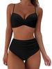 2024 High-Waisted Printed Bikini: Women's European & American Style Swimwear