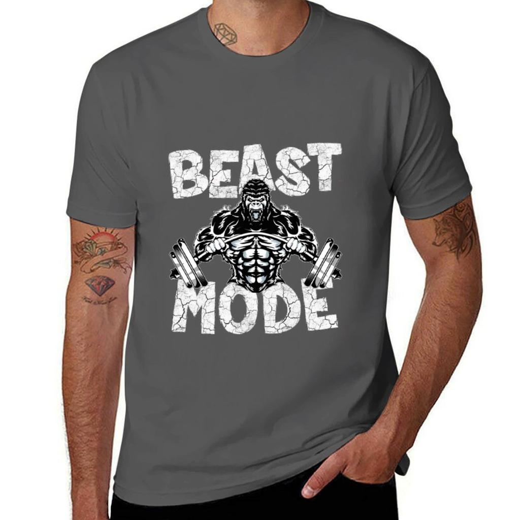 Beast Mode Gym Workouts clothes Gorilla Bending Barbell By Gymbodybuilders TShirt Summer Holiday TShirt