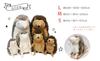 Shinada Global Mochi Series Mochihari Brown with Ball Chain 10 X 10 X 17cm Stuffed Hedgehog Animal (S) MOHR-0168B
