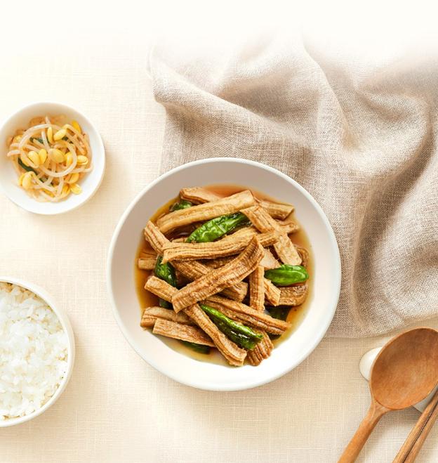 Bonjuk Jeju Pork & Shishito Pepper Jangjorim 120g | Korean Soy-Braised Side Dish