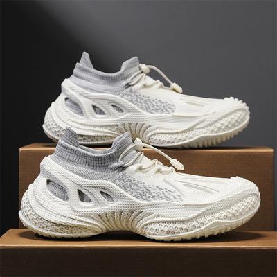 Neue Sommer-atmungsaktive Mesh-Fliegenweb-Sneaker, personalisierte Schuhe mit dicker Sohle und Erhöhungssocken