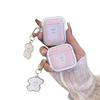 Plated Photo Frame Pink Bow Puppy for AirPods 1 Apple Bluetooth Wireless Headset Cover Pro1/1