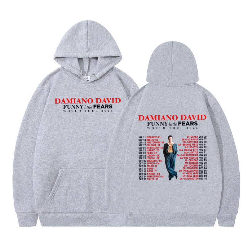 Album Funny Little Fears Damiano David World Tour 2025 Hoodie Men Women Fashion Harajuku Long-sleeved Casual Oversized Pullover