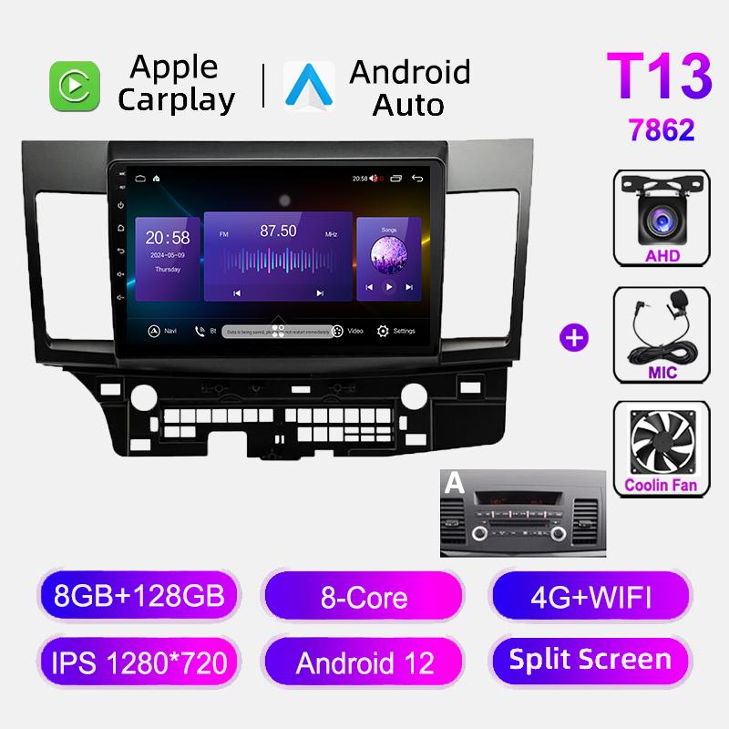 Radio auto WIFI 4G Pentru Mitsubishi Lancer 2008-2015 IPS Player Multimedia Video Android Auto Stereo Navigație GPS Autoradio