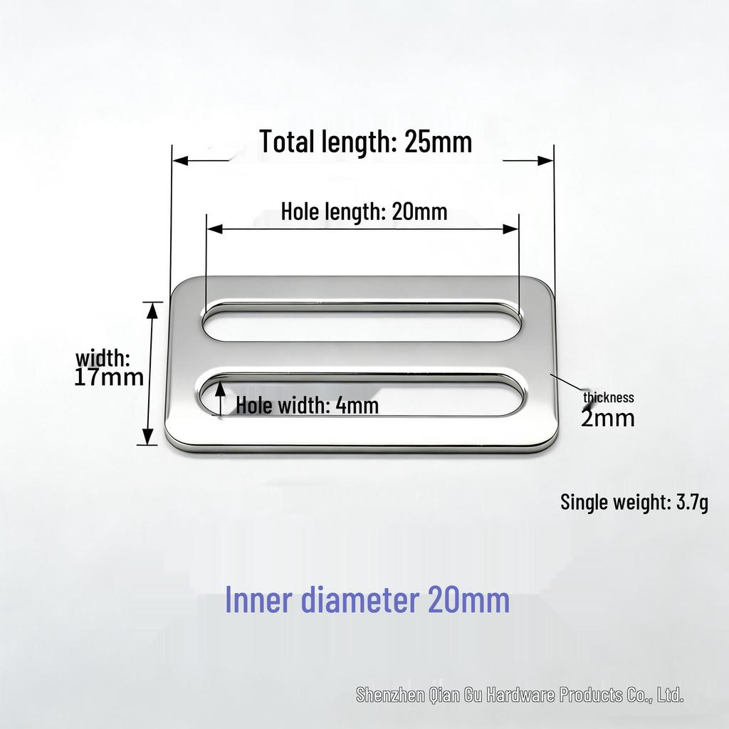 304 Stainless Steel Irregular D-Ring Buckle for Straps and Bags - Light Luxury Accessory