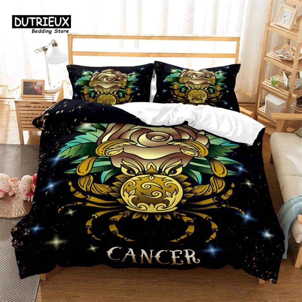 Mystery Constellations Duvet Cover Exotic Abstract Art Bedding Set Microfiber Comforter Cover King Queen For Adults Kids Bedroom