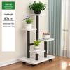 Floor-Standing Rolling Metal Plant Stand