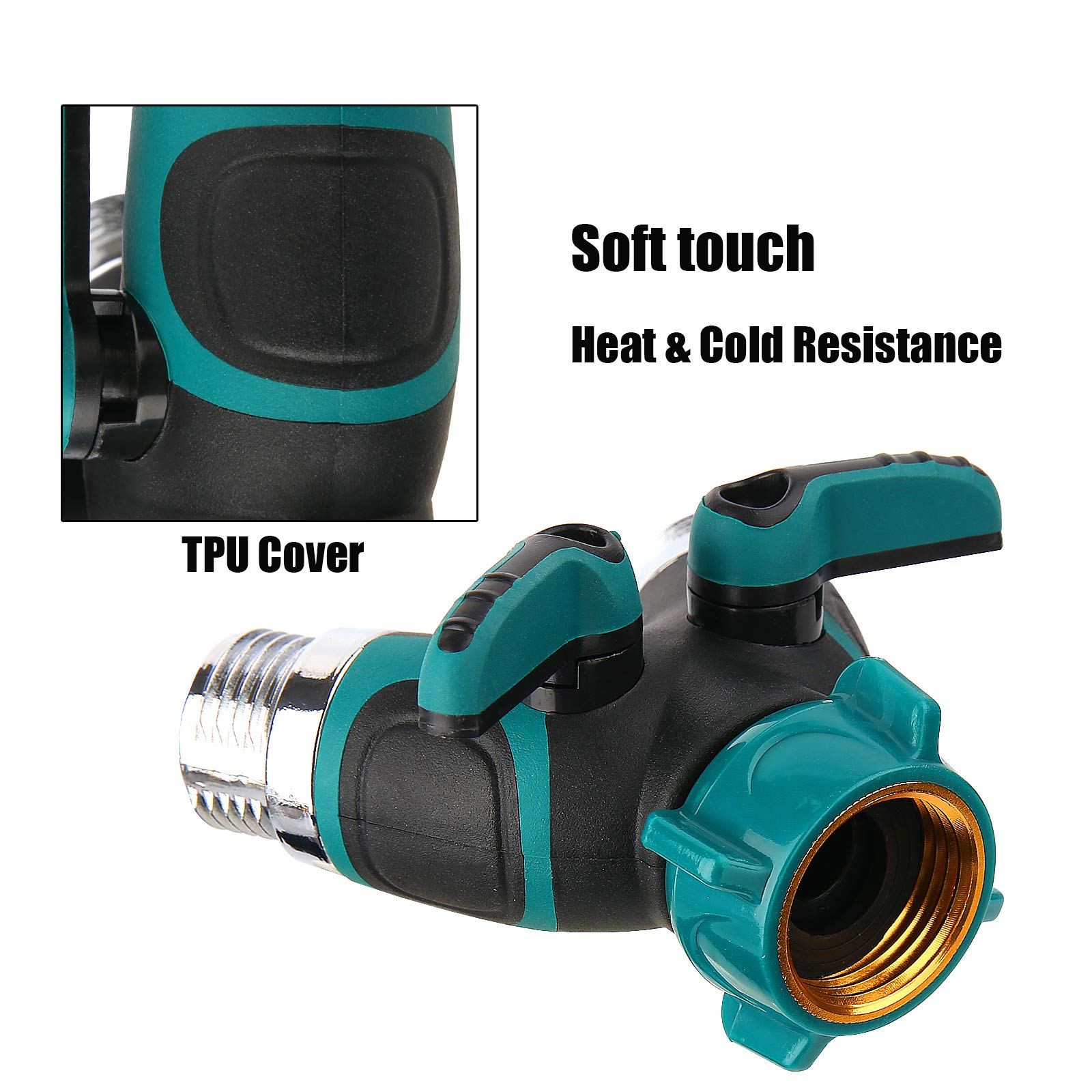 

Y-Type Zinc Alloy Hose Splitter Double Way Joint One Split Two Faucet Diverter Garden Accessories Internal Thread Water-Diverter 3/4