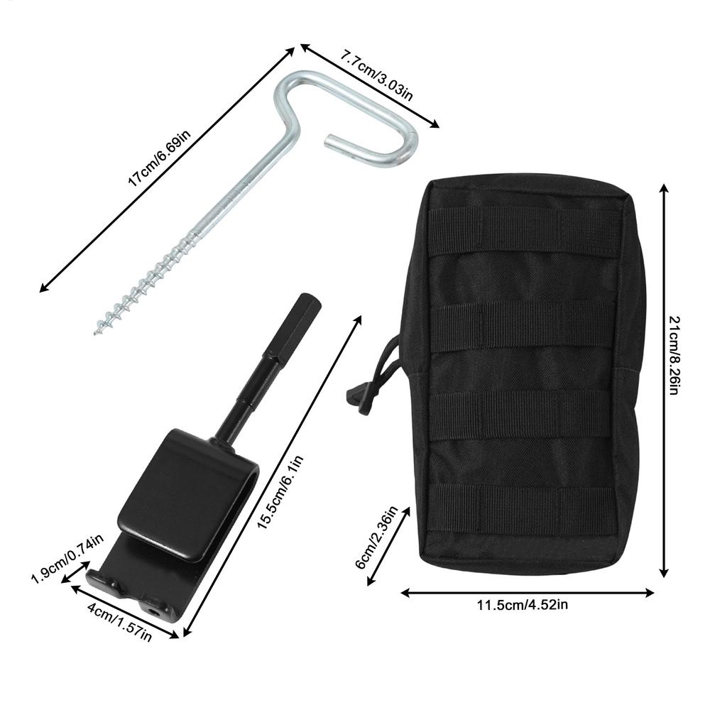 Ice Fishing Stakes Threaded Universal Outdoor Metal Tent Peg Ice Fishing Shelter Drill Adapter For Outdoor Camping Survival