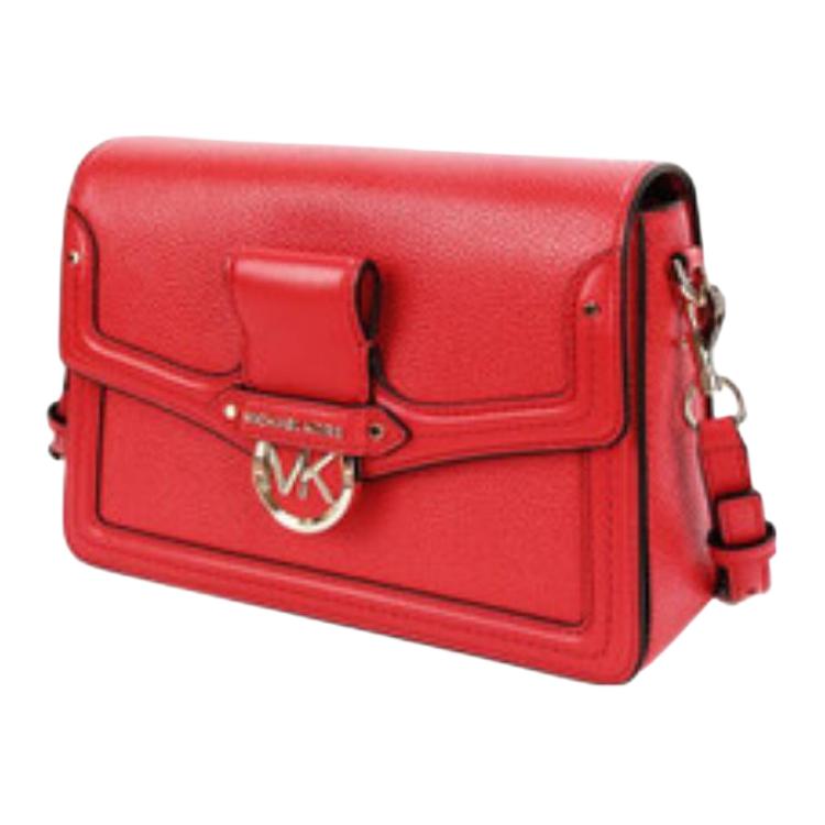 New MICHAEL KORS Jessie Leather Crossbody Bag, Shoulder Bag Medium Women's Red 30F9GI6L2L-BRIGHT-RED