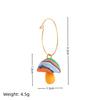 Creative Retro 3D Drip Oil Polymer Clay Mushroom Earrings