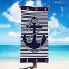 1pc Style Blue Mandalay Pattern Beach Towel,Ultra-Fine Fiber Beach Blanket,Highly Absorbent Bath Towel,Suitable For Summer