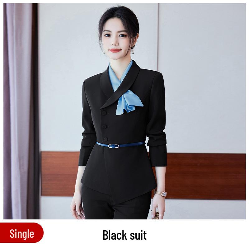 High-End Women's Professional Business Suit Set for Hotel Management, Housekeeping, Receptionist, and Salon Workwear