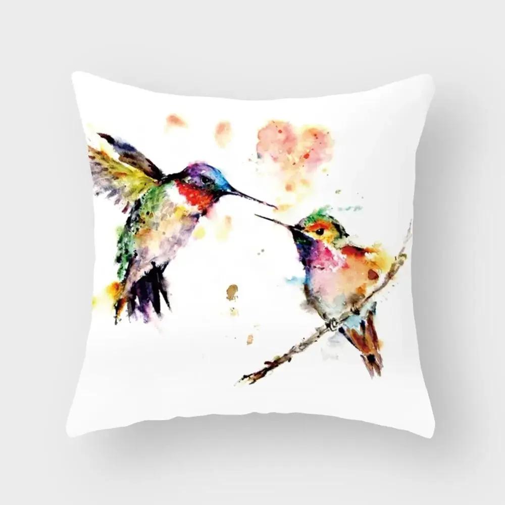 

Новая милая наволочка с животными, птицами и цветами, для дивана, спальни, гостиной, сиденья, автомобиля, декоративная наволочка, 45*45 см 16x16Inch