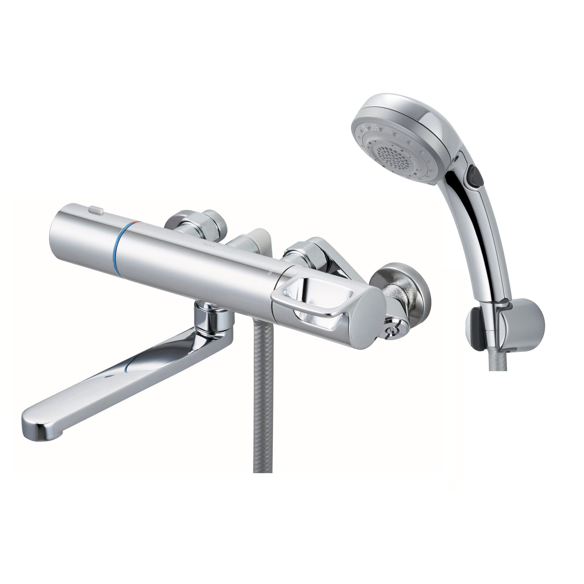 

LIXIL Bathroom Faucet with Plated General Shower Bath Mixing Ultra Fine INAX Thermostat, RBF-916W (Plated Handle, Switch, Eco-Full Multi-Function