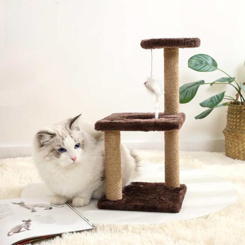 Pet Cat Scratcher Tower With Pvc Construction For Climbing And Exercise